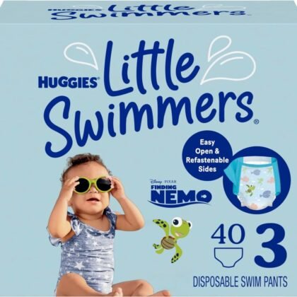 Huggies Little Swimmers Disposable Swim Diapers, Size 3 (16-26 lbs), 40 Ct
