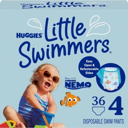 Huggies Little Swimmers Disposable Swim Diapers, Size 4 (24-34 lbs), 36 Ct