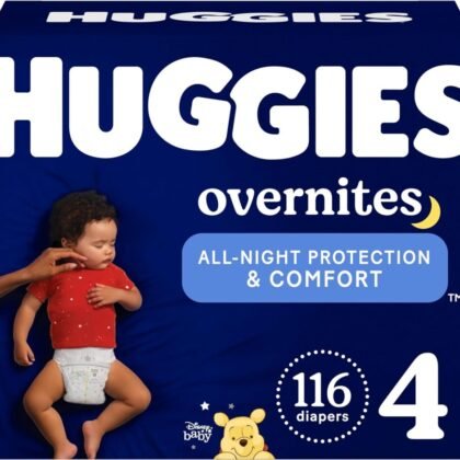 Huggies Overnites Size 4 Overnight Diapers (22-37 lbs), 116 Ct