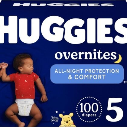 Huggies Overnites Size 5 Overnight Diapers (27+ lbs), 100 Ct