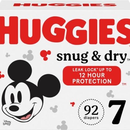 Huggies Size 7 Diapers, Snug & Dry Baby Diapers, Size 7 (41+ lbs), 92 Ct