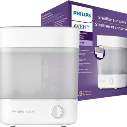 Philips Avent Advanced Bottle Steriliser, Kills 99.9% of Germs*, 10 min Sterilising Cycle – SCF291/01