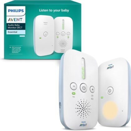Philips AVENT SCD503/26 DECT Audio Baby Monitor, Intercom Function, Interference-Free, 330 Metre Range, 24 Hours Battery Life, Smart ECO Mode,...